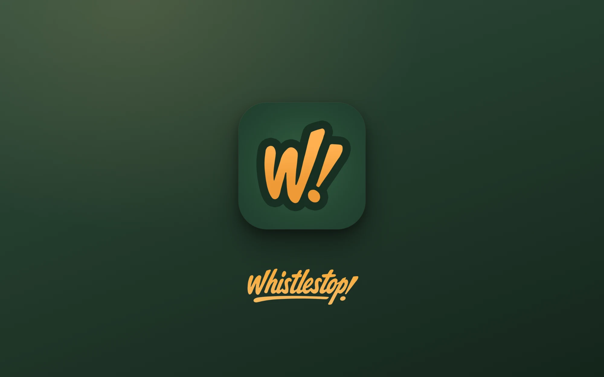 The Whistlestop! app icon and wordmark