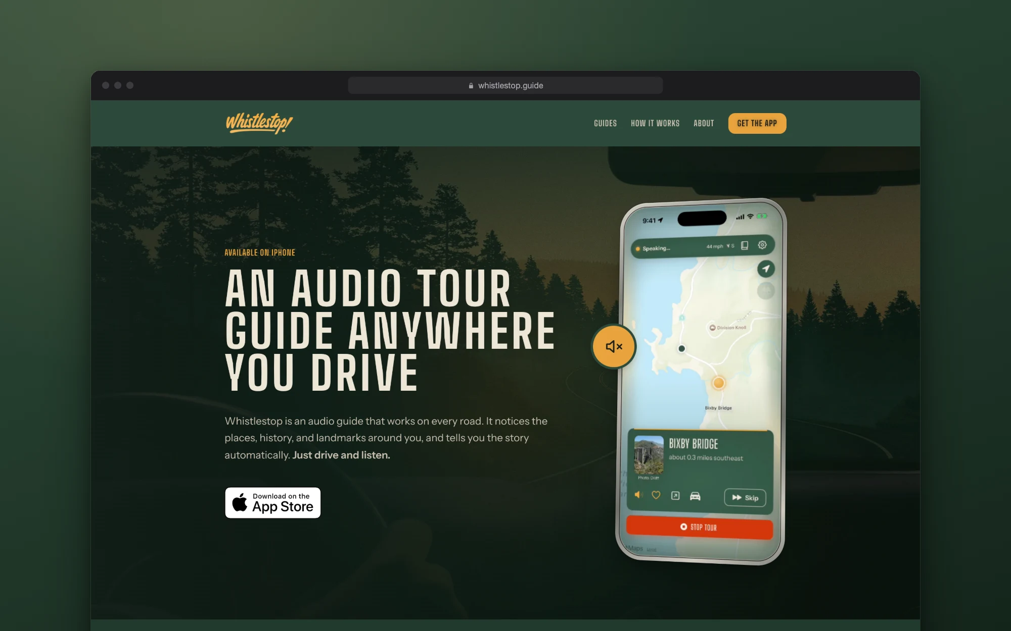 The whistlestop.guide home page